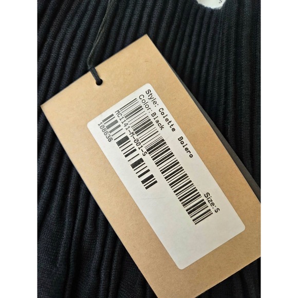 NWT MARCELLA New York Colette Bolero French Organic Cotton Vest Black Size Small - Picture 12 of 14